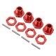thumbnail image 1 of DEWIN 4Set RC Rueda 17mm Aluminio Hexagonal Drive Hub Adaptador con Pines para ARRMA 1/8 KARTON 4WD Coche(Rojo), 1 of 5