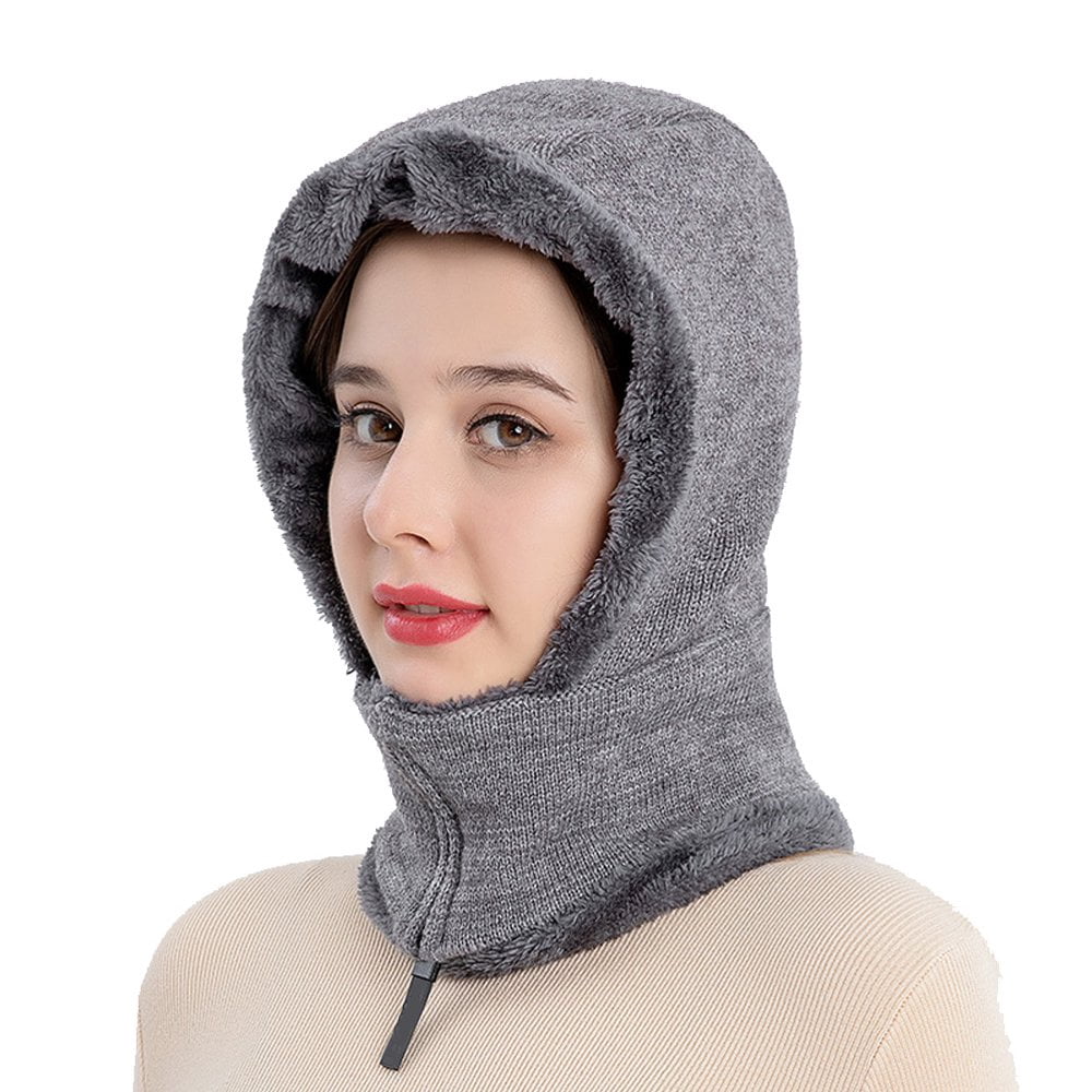 Bonnet D'hiver Avec Protection Du Visage Intégrée, écharpe