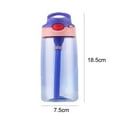 thumbnail image 2 of Kids Water Bottle with Straw for School Leak Proof Toddler Water Bottle Spout Lid for Boys & GirlsPurple, 2 of 5