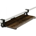 thumbnail image 1 of Keyboard Tray Under Desk, Pull Out Keyboard Tray with C Clamp Mount, 25.6" x 11.8" Slide-Out Platform Computer Drawer for Typing, Keyboard & Mouse Tray, Rustic Brown, 1 of 7