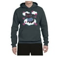 thumbnail image 2 of Wild Bobby, Cute Geek Smart Kitten Cat Wearing Glasses, Animal Lover, Unisex Graphic Hoodie Sweatshirt, Charcoal, X-Large, 2 of 3