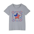 thumbnail image 6 of CFLVAEK Kids 4th of July T Shirts Funny Stars Stripes Patriotic Graphic Tees Comfy Cotton Round Neck Short Sleeve Tshirts Girls Boys Indenpendence Day Tshirt 9 Years, 6 of 7