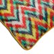 thumbnail image 2 of Funda de cojín decorativa para sofá, color amarillo, 50 x 50 cm (20 x 20 pulgadas), de arpillera con estampado multicolor y cremallera, diseño moderno de chevrones (paleta de chevrones)., 2 of 4