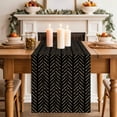 thumbnail image 3 of Table Runner Black Stripes Table Runners Modern Geometric Art Cotton Linen Dresser Scarf Kitchen Dining Table Decor for Home Dinner Party Decor 13x36 Inch, 3 of 9