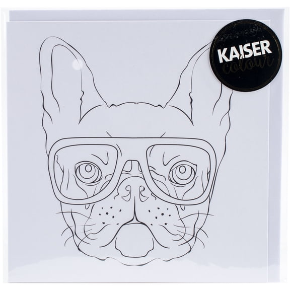 KaiserColour Gift Card W/Envelope 6"X6"-Pug Life