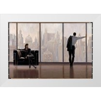 Lynch, Brent  24x17 White Modern Wood Framed Museum Art Print Titled - New York State of Mind