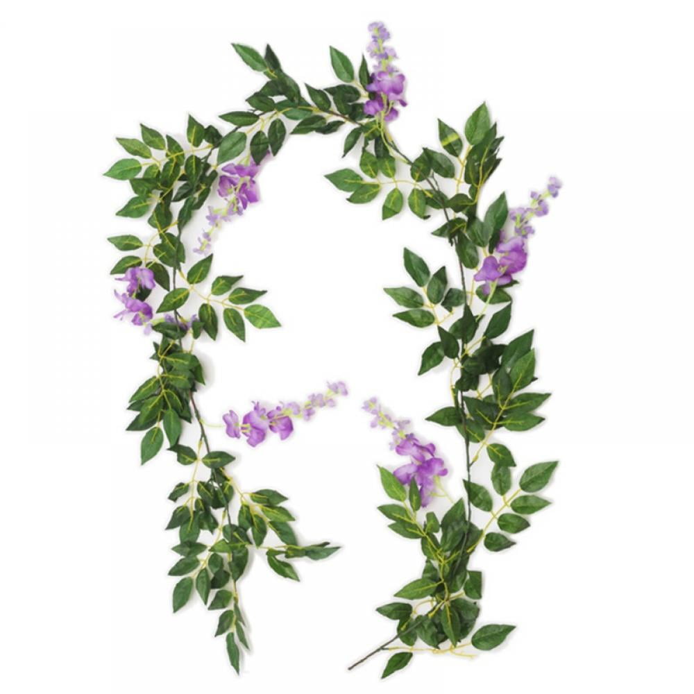 4pcs Artificial White Flowers Silk Wisteria Garland 2 Meters Home Garden Decor 4pcs Artificial White Flowers Silk Wisteria Garland 2 Meters Home Garden Decor