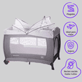 thumbnail image 3 of Cuna Corral para Bebe Aeiou Bc003 con Cambiador Vibrador Mosquitero dark/grey AEIOU cuna corral, 3 of 7