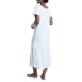 thumbnail image 2 of p.jamas Womens White Butterknit Nightgown Style-375660-WHITE, 2 of 2