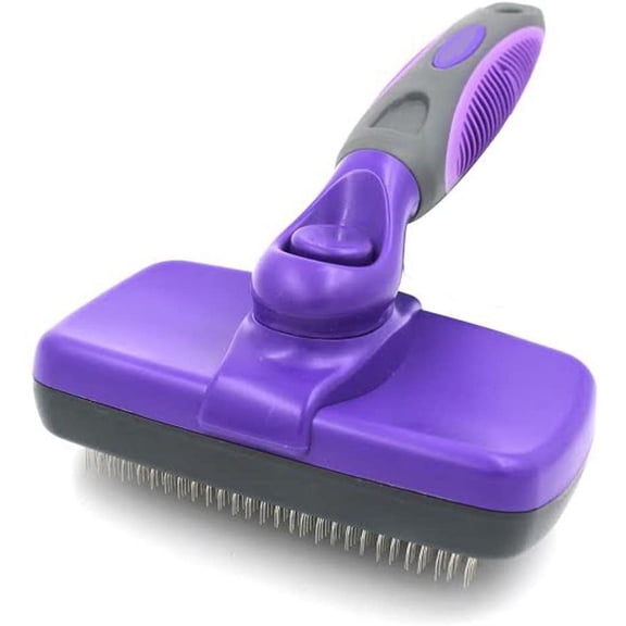 Niazzy Self-Cleaning Slicker Brush for Dogs & Cats, Deshedding & Grooming Brush with One-Click Hair Release, Removes Loose Fur, Tangles & Undercoat, for Long & Short Hair