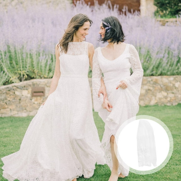 HEMOTON  Wedding Gown Veil Attractive Embroidery Lace Bride