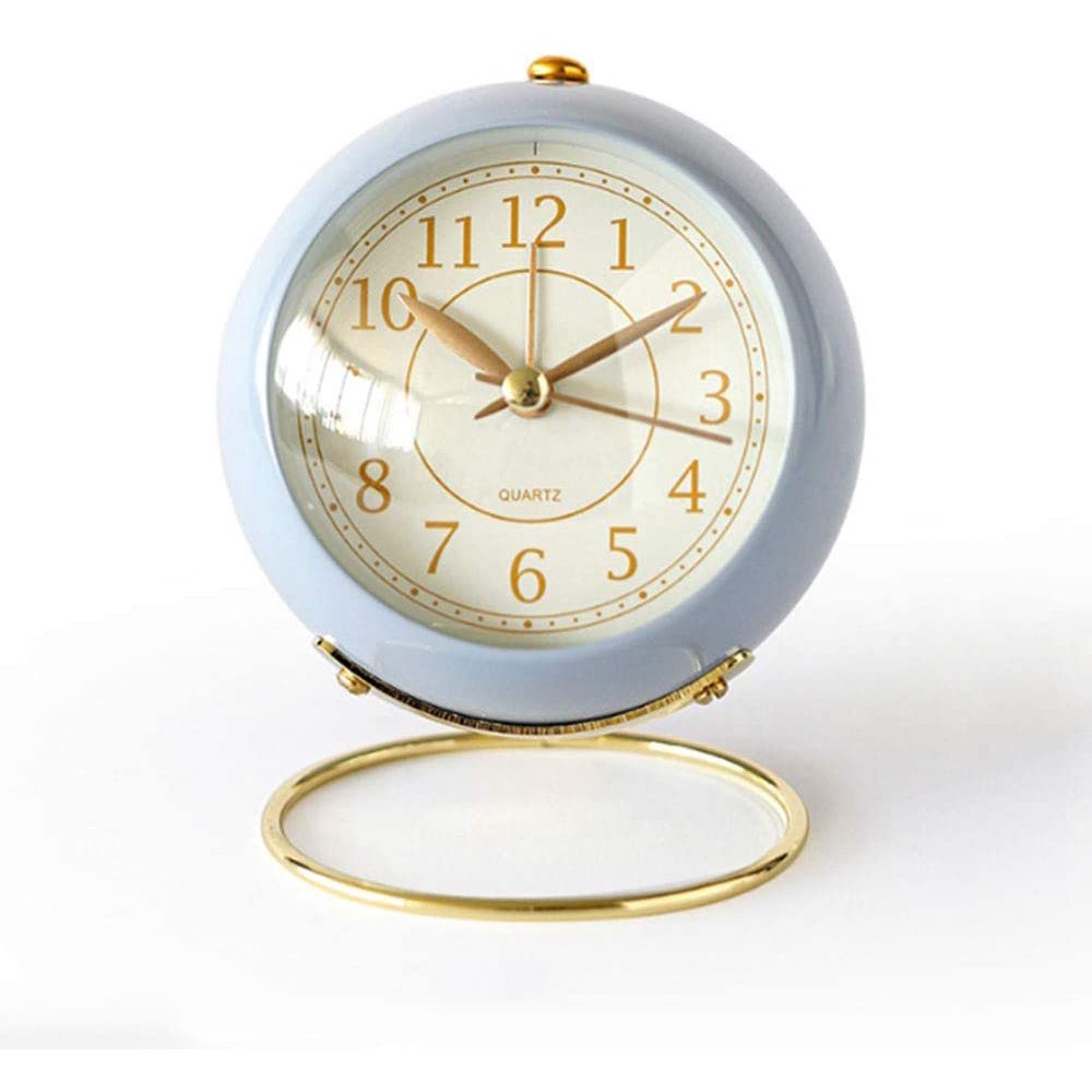 SAYTAY Small Table Clocks, Classic NonTicking Tabletop Alarm Clock
