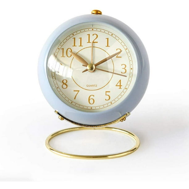 SAYTAY Small Table Clocks, Classic Non-Ticking Tabletop Alarm Clock ...