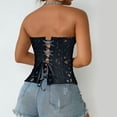 thumbnail image 3 of Sleeveless Lace-Up Corset Top: Women's Fashion Bustier for Cosplay Costumes, Burlesque Lingerie and Body Contouring, 3 of 6