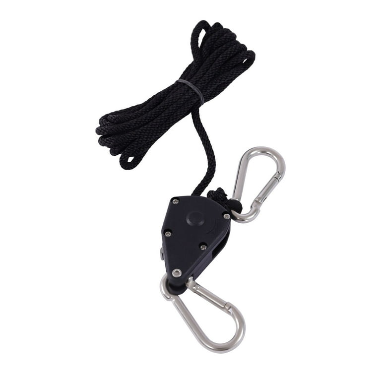 SHZICMY 2Pcs Rope Tie Downs Heavy Duty Rope Lock Adjustable Ratchet Pulley  for Kayak Canoe 