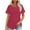 Hot Pink, variant on Blue S WIZUTIZ Plus Size Tops for Women up to 30% Off Breathable Summer-Beach Fluffy Vintage Blouse Solid Fashion Round Neck Tops Retro Short Sleeve Tshirt Plus Size Linen Tee Plus Ladies Shirts T-sh
