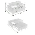 thumbnail image 7 of Corduroy Pull-out and Push-in Sofa with Dual Functions,Convertible Sofa Bed with a Movable Tabletop and USB Ports,Adjustable Backrest Couch Bed for Living Room ,Bedroom and Guest Room,Gray, 7 of 7