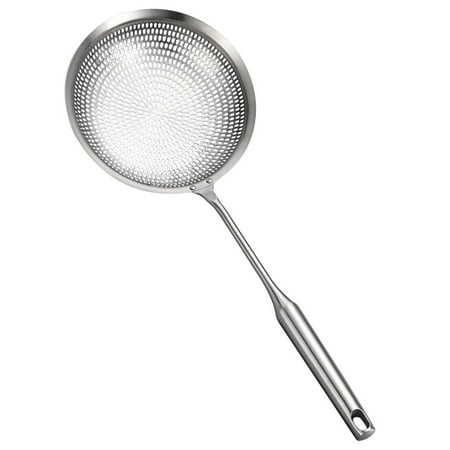 

1pc Stainless Steel Colander Scoop Hot Pot Slotted Spoon Food Serving Ladle