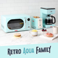 thumbnail image 5 of Retro 12-Cup Programmable Coffee Maker With LED Display, Automatic Shut-Off & Keep Warm, Pause-And-Serve Function, Aqua, 5 of 6