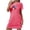 Hot Pink, variant on Fjofpr Homewear Women's Dress Women's Oversized Short Nightgown Printed Round Neck and Short Sleeves dress