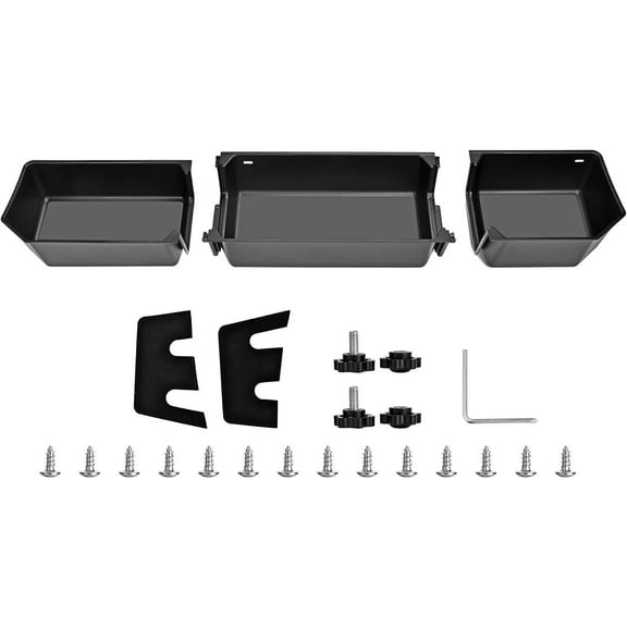 Vesul Under Seat Storage Box Compatible with 2015–2025 F150 & 2017–2025 F-250/F-350/F-450/F-550 Super Duty – Heavy-Duty Rear Seat Organizer for Tools/First Aid Kit – Fits SuperCrew/Crew Cab