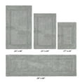 thumbnail image 2 of Better Trends Bath Rugs 4 Piece Set 100% Cotton Bathroom Rug Soft, Water Absorbent, Reversible, Machine Washable for Bathroom Decor Toilet Base Contour And, Bath Mat Silver Lux Collection, 2 of 4
