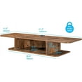 thumbnail image 2 of Rustic Brown Floating TV Stand, Wall Mounted Media Console with Storage Shelf for Living Room, 2 of 4
