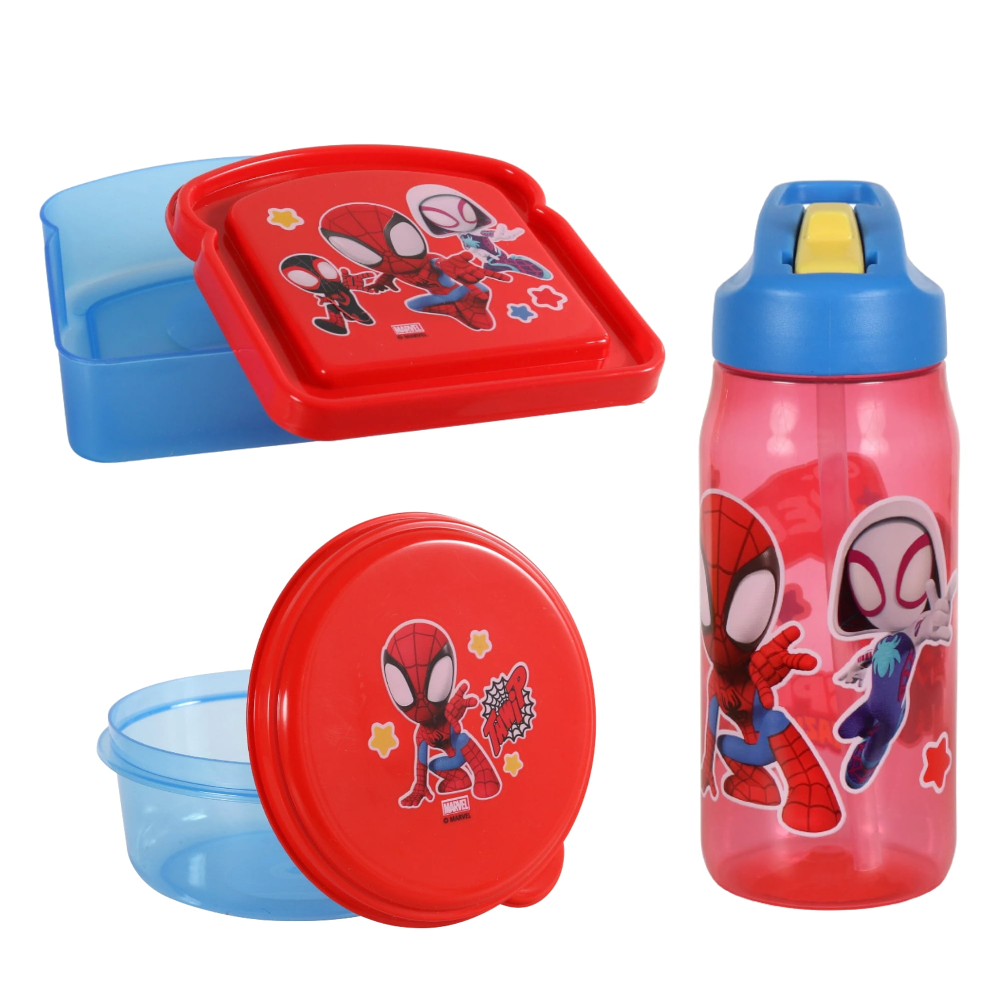Spiderman Lunch Box Kit for Kids Includes Snacks Storage Sandwich
