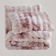 thumbnail image 7 of Wonderful Fluffy Faux Rabbit Fur 3-Piece Comforter Set, Tie-Dye Plush Bedding, 7 of 7