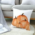 thumbnail image 4 of Fall Autumn Pumpkin Throw Pillow Cover Outdoor Watercolor Pumpkins Pillows Cover Thanksgiving Farmhouse Linen Decorative Cushion Case for Couch Bed Decor, 18X18Inch, 4 of 9