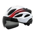thumbnail image 1 of Casco de bicicleta Casco de bicicleta de carretera ajuste ajustable al aire libre con visera desmontable para hombres mujeres equipo de ciclismo casco Rojo, 1 of 8