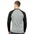 thumbnail image 3 of Men's Long Sleeve Crew Neck Baseball Shirt, Casual Dynamic Cotton Raglan T Shirts, Black/Light Gray M, 1 Count, 1 Pack, 3 of 7