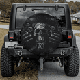 thumbnail image 2 of Lotusprinthandmade Skull in Black Theme Spare Tire Cover With Backup Camera Hole 6 Sizes (34 in.), 2 of 7