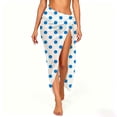 thumbnail image 2 of Axiiglly Women Sheer Sarong High Slit Polka Dot Swimsuit Coverups 2026 Summer Chiffon Bikini Wraps One Size, 2 of 5