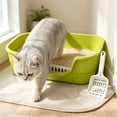 thumbnail image 5 of Semi Enclosed Cat Litter Box with High Sides, Low Entry Large Capacity Ventilate Odor Box for Indoor Cats, Senior Cats & Kittens, Easy Clean & Anti-Splashing Pet Potty 16.54''LX11.02''WX4.72''H, 5 of 7