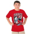 thumbnail image 5 of The Smurfs Kanji Keep Pushin Savage Boys Kids T Shirt Tees Tops Teen Brisco Brands S, 5 of 6
