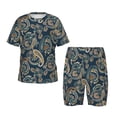 thumbnail image 1 of Balery Indian Paisley 2 Conjunto de Pijama Infantil de Manga Corta con Estampado – Ropa de Dormir de Algodón Suave-Medium, 1 of 6