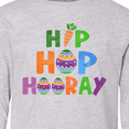 thumbnail image 4 of Inktastic Easter Hip Hop Hooray with Eggs and Carrot Long Sleeve Youth T-Shirt, 4 of 5