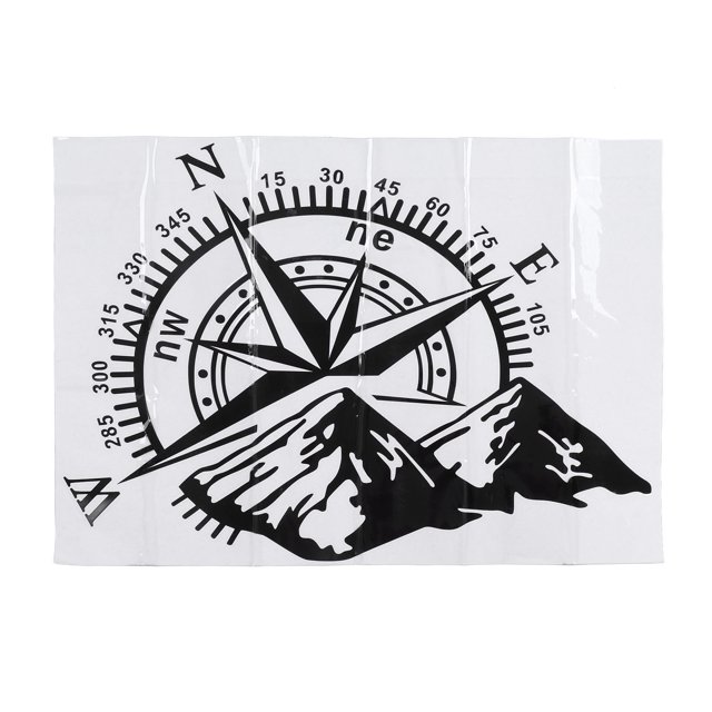 Mountain Car Sticker,Car Compass Pattern Sticker Compass Mountain Sticker Compass Car Sticker Top-Notch Performance