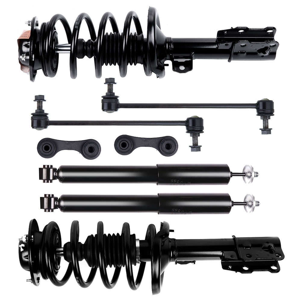 CCIYU Complete Suspension Kit Fits 04 05 06 07 08 09 10 11 12 for Chevrolet for Malibu Includes Strut Spring Assembly, Rear Shock Absorber, Stabilizer Bar Link Kit, Stabilizer Bar Link