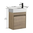thumbnail image 3 of 18" Modern Floating Wall Mounted Bathroom Vanity with Sink, Bathroom Storage Cabinet with Shelf, 3 of 7