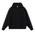 thumbnail image 5 of XIAOCHA Womens Hoodies Striped Printed Loose Fit Long Sleeves Kangaroo Pockets Hoodies Sweatshirts Oversized Simple Pullover Hooded Tops Streetwear, 5 of 9