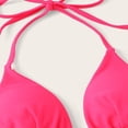 thumbnail image 4 of XIAONU Solid Tie Halter Triangle Bikini Top for Women Plain Minimalist Summer Beach Pool Swim Separates, 4 of 7