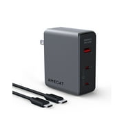 AMEGAT 140W USB C Charger, Omnia II PD3.1 PPS 3-Port Fast GaN Charger Block, Compact Foldable Wall Charger Power Adapter for MacBook Pro/Air, Dell XPS, iPhone 15 Pro, Galaxy S23, Chromebook, and More