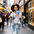 thumbnail image 4 of Baby Carrier Newborn to Toddler - Newborn Carrier, 3 Ergonomic Positions (Front in/Front Out/Back), “M”-Position Baby Carriers with Adjustable Seat (7-35 lbs), 4 of 5