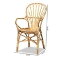 thumbnail image 2 of Baxton Studio Sheraton Fauteuil en Rotin Naturel Fini, 2 of 10