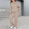 thumbnail image 2 of HAYIMI Cozy Hoodie Sweatpants Set For Kids Hooded Sweatshirt And Jogger Tracksuit In Mid/Big Kids Sizes Boys And Girls Casual Athleisure Outfit Sets For School Or Play Leisure Clothes Sets, 2 of 6