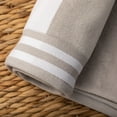 thumbnail image 4 of Superior Cabana Striped 2-Piece Oversized Cotton Beach Towel Set, Light Grey, 4 of 9