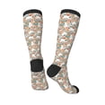 thumbnail image 4 of Fotbe Cute Rabbit Floral print Women's Men's Novelty Crew Socks Cotton Socks Knee High Socks for Walking,Running,Nurses,Pregnancy, 4 of 9