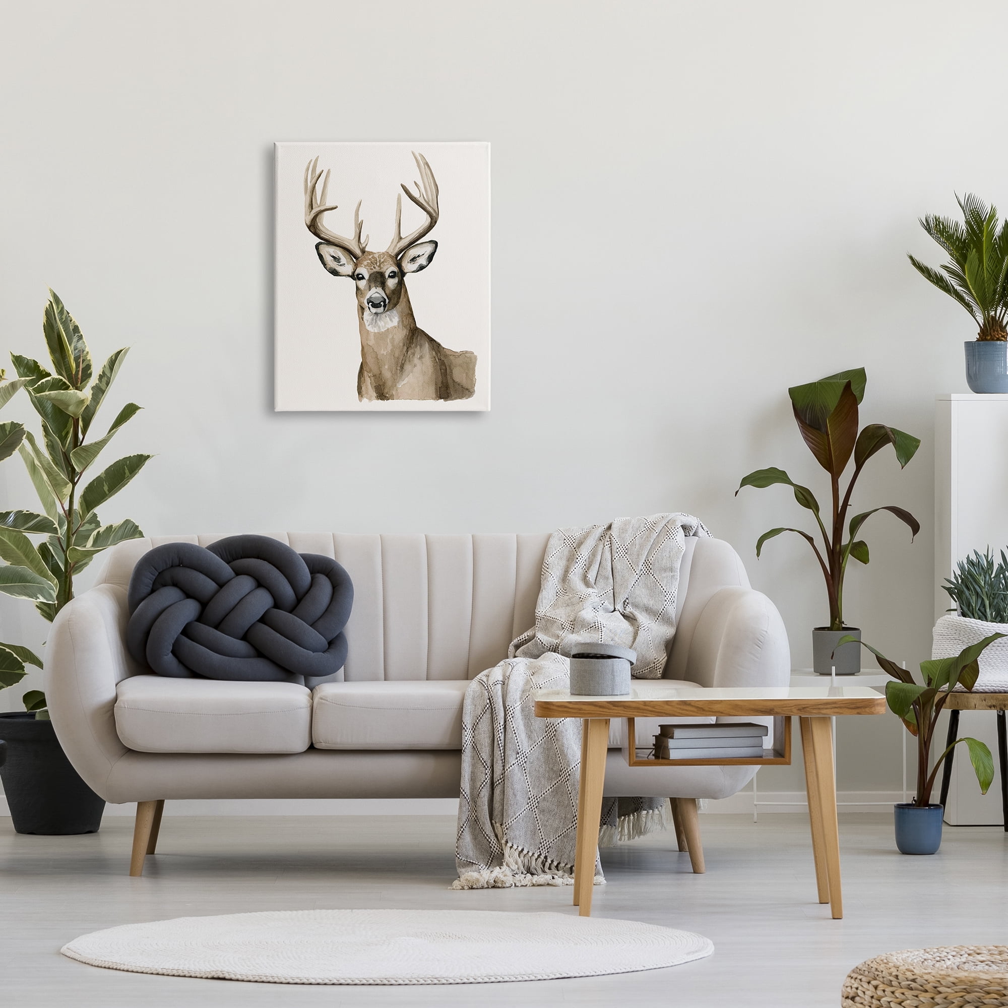 Stupell Industries Elk Portrait Wildlife Animals & Insects Painting Gallery Wrapped Canvas Print Wall Art, 24 x 30